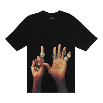 Pre-owned Air Jordan Flight Mvp Rings T-shirt 'black/sail' | Men's Size Xs