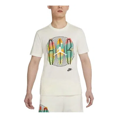 Air Jordan Flight Mvp T-shirt 'beige' In White
