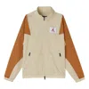 Air Jordan Flight Stitched Casual Sports Collar Jacket For Men Wheat In Neutral
