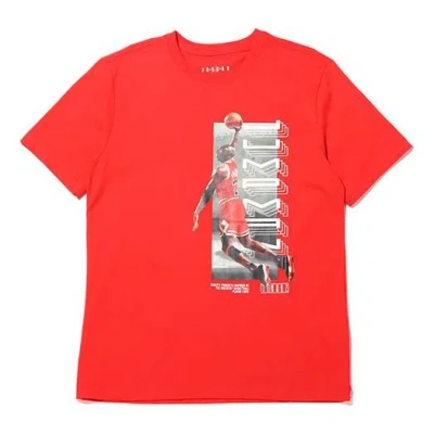 Air Jordan Flying Basketball Sports Short Sleeve T-shirt Men's Red