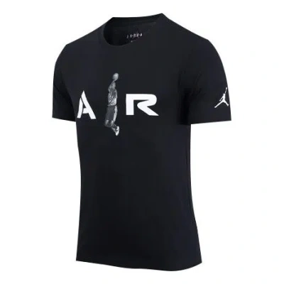 Air Jordan Flying Man Dunk Printing Short Sleeve Black T-shirt