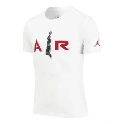 Air Jordan Flying Man Dunk Printing Short Sleeve White T-shirt