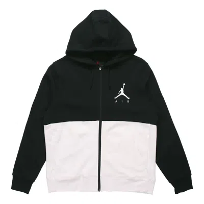 Air Jordan Flying Man Logo Printing Fleece Hooded Sports Black