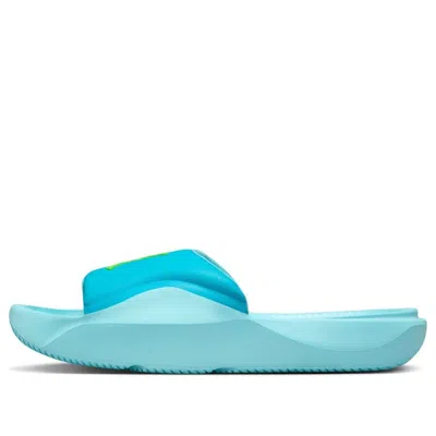 Air Jordan Franchise Slides 'chlorine Blue Copa Electric Green' In Multi