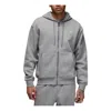 Air Jordan Fleece Full Zip Hoodie 'grey' In Gray