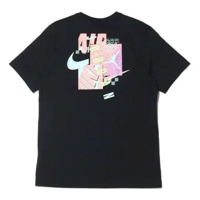 Air Jordan Futura Funny Logo Printing Sports Breathable Short Sleeve Black