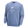 Air Jordan Golden State Warriors Courtside Nba Fleece Crew-neck Sweatshirt Asia Sizing 'ashen Slate' In Blue