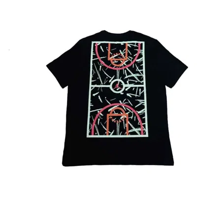 Air Jordan Graffiti Basketball Sports Short Sleeve Black