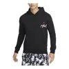 Air Jordan Graphic Fleece Pullover Flight Hoodie 'black'