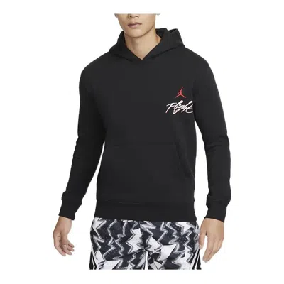 Air Jordan Graphic Fleece Pullover Flight Hoodie 'black'