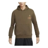Air Jordan Graphic Fleece Pullover Flight Hoodie 'olive Green' In Brown