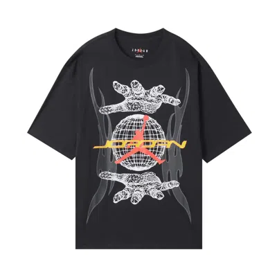 Pre-owned Air Jordan Graphic T-shirt 'off Noir/infrared 23' | Black | Men's Size Xxl