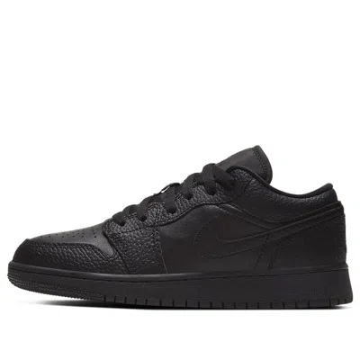 Air Jordan (gs)  1 Low 'black Tumbled Leather'