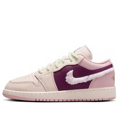 Air Jordan (gs)  1 Low Se 'fur Swoosh' In Pink