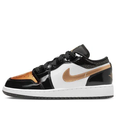 Air Jordan (gs)  1 Low Se 'gold Toe' In Black