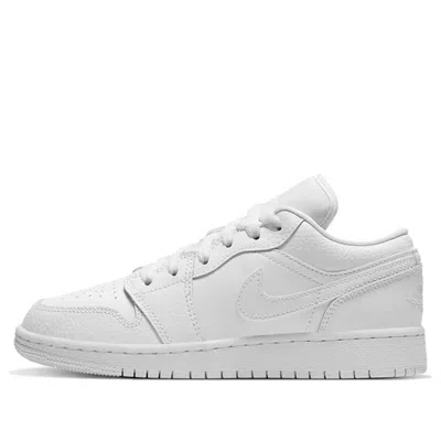 Air Jordan (gs)  1 Low 'triple White Tumbled Leather'
