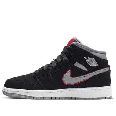 Air Jordan (gs)  1 Mid 'black Particle Grey'
