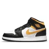 Air Jordan (gs)  1 Mid 'black University Gold'