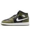 Air Jordan (gs)  1 Mid 'black White Olive'