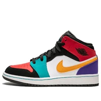 Air Jordan (gs)  1 Mid 'bred Multi-color'