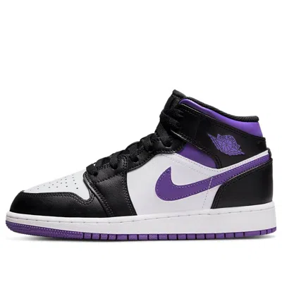 Air Jordan (gs)  1 Mid 'dark Iris' In Purple