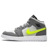 Air Jordan (gs)  1 Mid 'gun Smoke Volt' In Multi