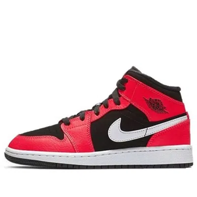 Air Jordan (gs)  1 Mid 'infrared 23' In Red
