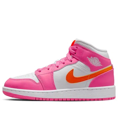 Air Jordan (gs)  1 Mid 'pinksicle Orange' In Multi