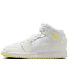 Air Jordan (gs)  1 Mid 'sail Light Laser Orange' In White