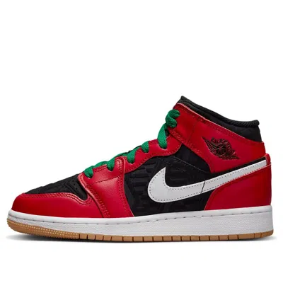Air Jordan (gs)  1 Mid Se 'christmas' In Red