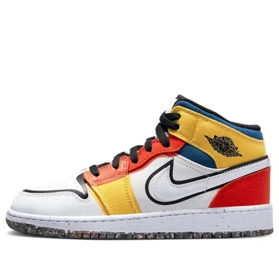 Air Jordan (gs)  1 Mid Se 'multi-color Canvas'