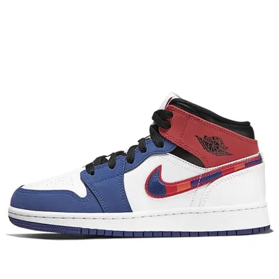 Air Jordan (gs)  1 Mid Se 'multicolored Swoosh'
