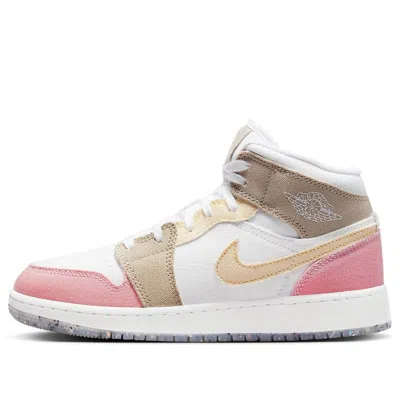 Air Jordan (gs)  1 Mid Se 'pastel Grind' In Multi
