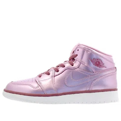 Air Jordan (gs)  1 Mid Se 'pink Rose'
