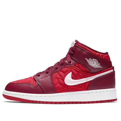 Air Jordan (gs)  1 Mid Se 'red Quilted'