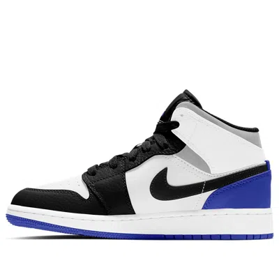 Air Jordan (gs)  1 Mid Se 'royal Black Toe' In Blue