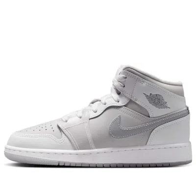 Air Jordan (gs)  1 Mid Se 'summit White Metallic Silver' In Multi