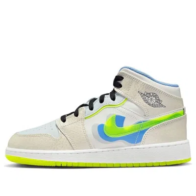 Air Jordan (gs)  1 Mid Se 'warped Swoosh'