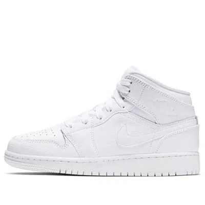 Air Jordan (gs)  1 Mid 'triple White'