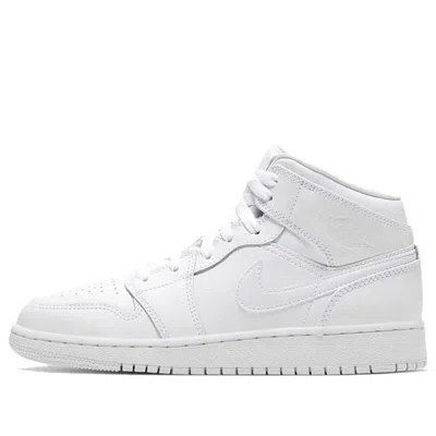Air Jordan (gs)  1 Mid 'triple White 2020'