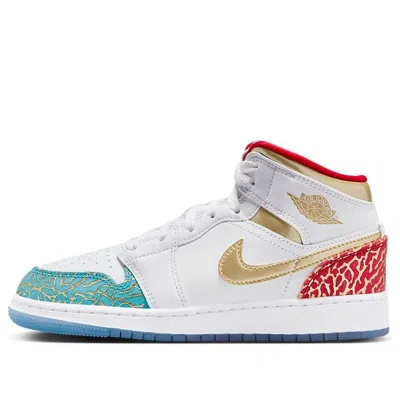 Air Jordan (gs)  1 Mid 'unc To Chicago' In Multi