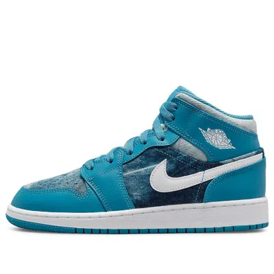 Air Jordan (gs)  1 Mid 'washed Denim'