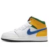 Air Jordan (gs)  1 Mid 'white Court Purple Teal'
