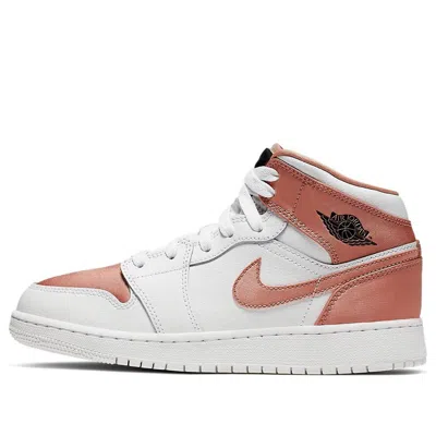 Air Jordan (gs)  1 Mid 'white Rose Gold'