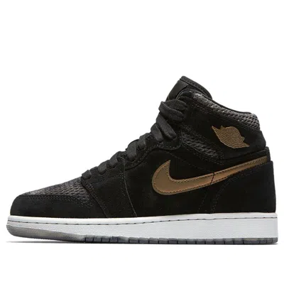 Air Jordan (gs)  1 Retro High Heiress 'camo' In Black