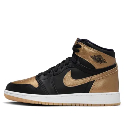 Air Jordan (gs)  1 Retro High Og 'metallic Gold' In Black