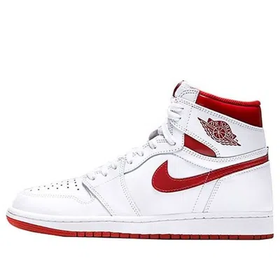 Air Jordan (gs)  1 Retro High Og 'metallic Red' In White