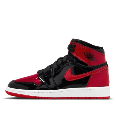 Air Jordan (gs)  1 Retro High Og 'patent Bred' In Red