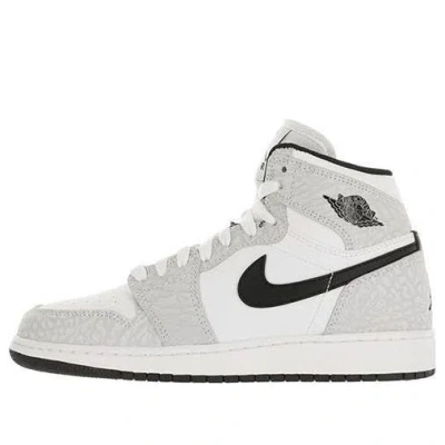 Air Jordan (gs)  1 Retro High Premium 'white Black' In Gray