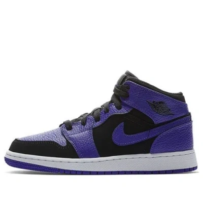 Air Jordan (gs)  1 Retro Mid 'dark Concord' In Blue